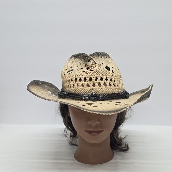 Milani Straw Western Hat With Shapeable Brim Elastic Band Cowgirl Cowboy Rodeo main image 5